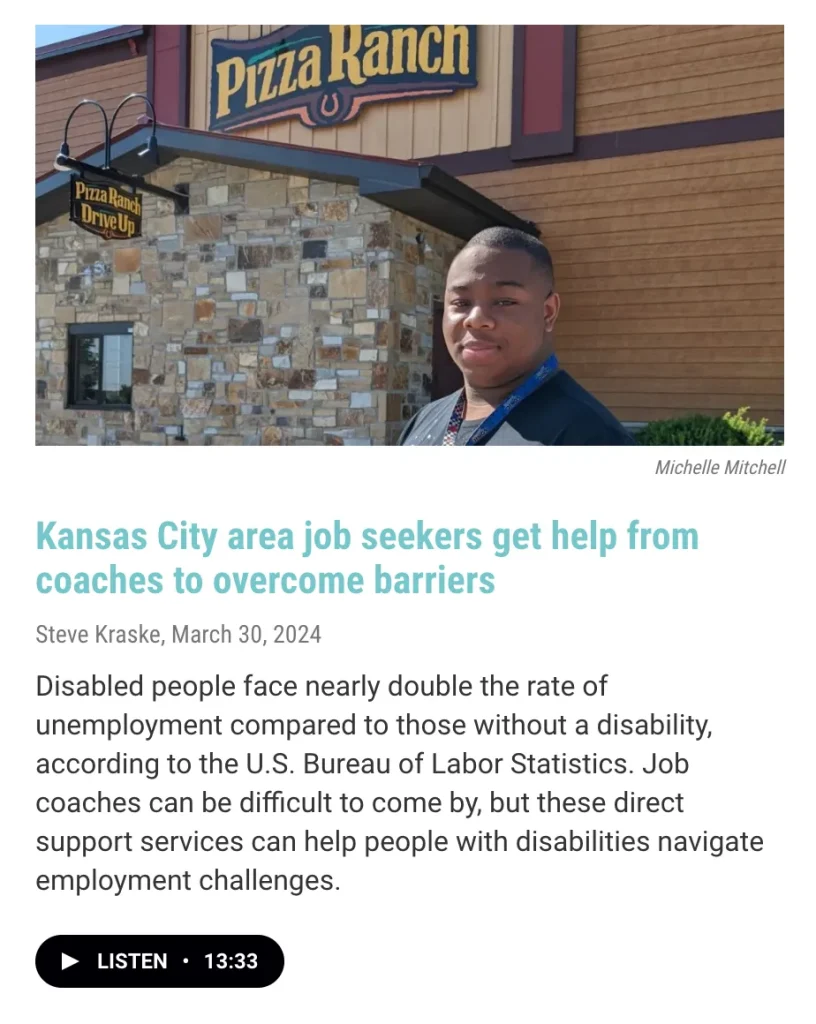 Job coaches help youth with disabilities transition from school to employment
